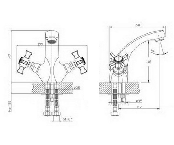 смеситель для раковины HAIBA HB1024