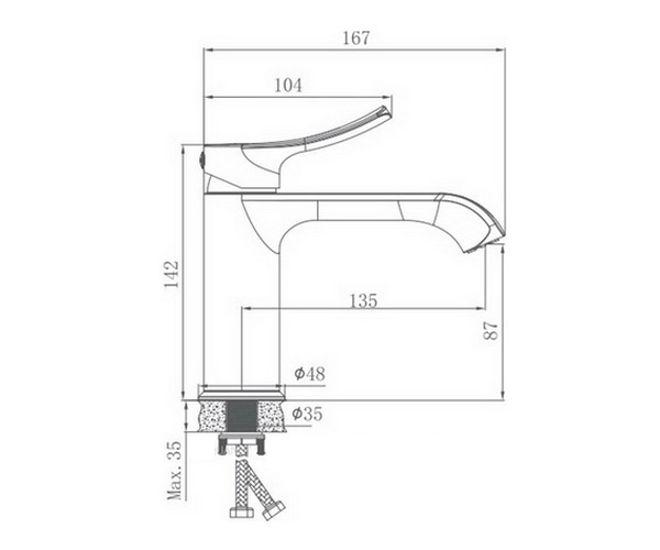 смеситель для раковины HAIBA HB10505-3