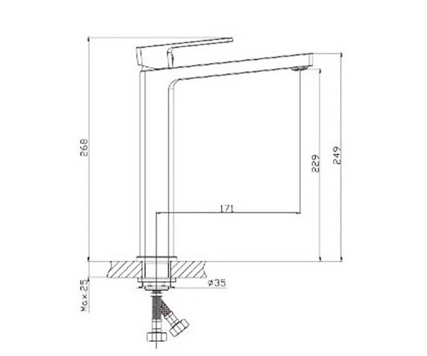 смеситель для раковины HAIBA HB11615-7