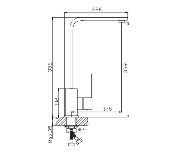 смеситель для кухни HAIBA HB70803-7