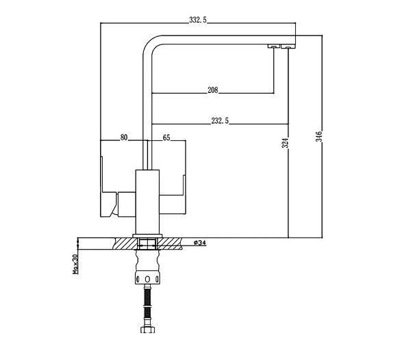 смеситель для кухни HAIBA HB76803-7 с каналом для питьевой воды