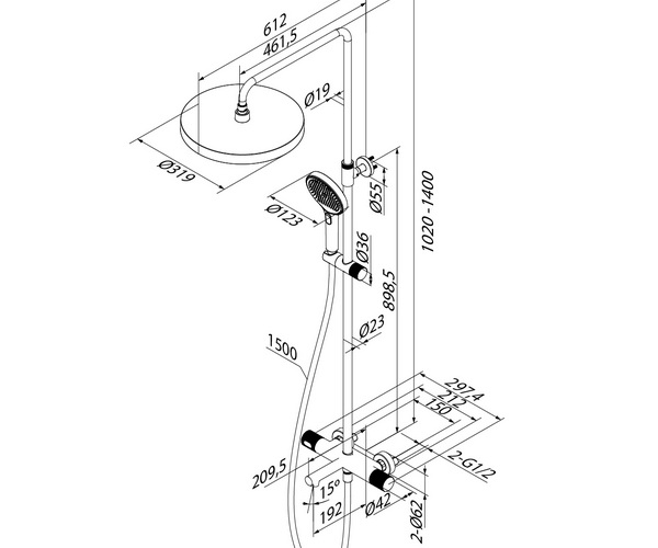 душевая система IDDIS DUNA