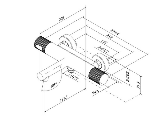 смеситель для ванны IDDIS DUNA