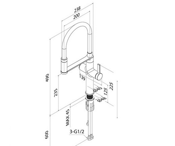 смеситель для кухни IDDIS IKON с каналом для питьевой воды