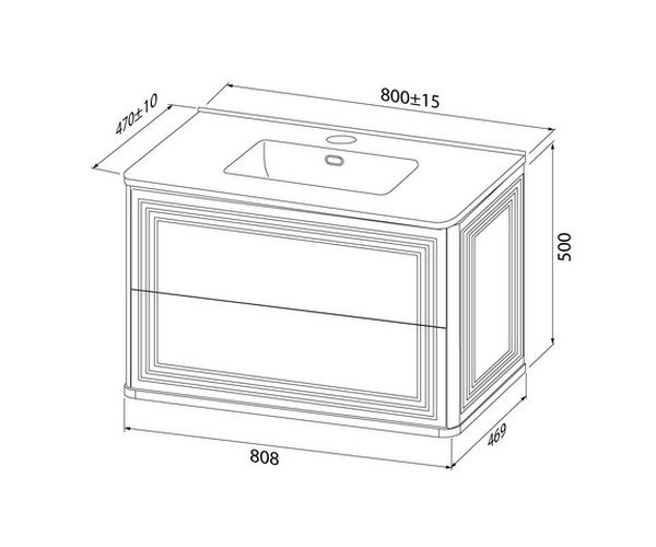 тумба с раковиной IDDIS OXFORD 80