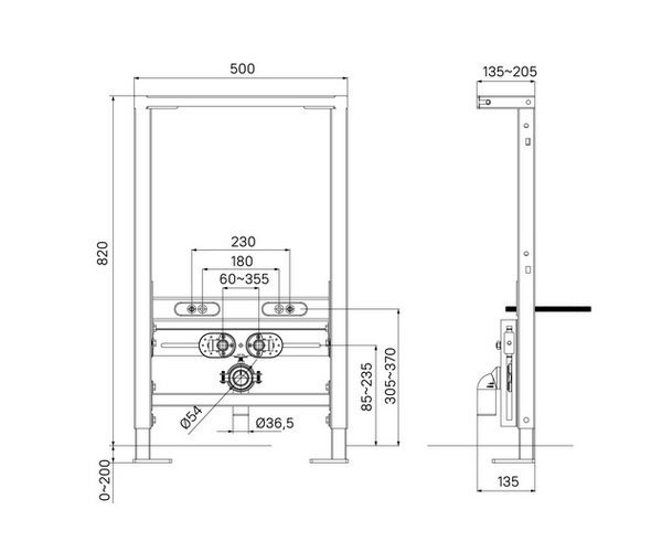 инсталляция для биде IDDIS PROFIX