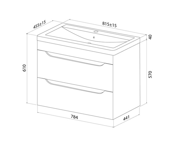 тумба с раковиной IDDIS RAY 80