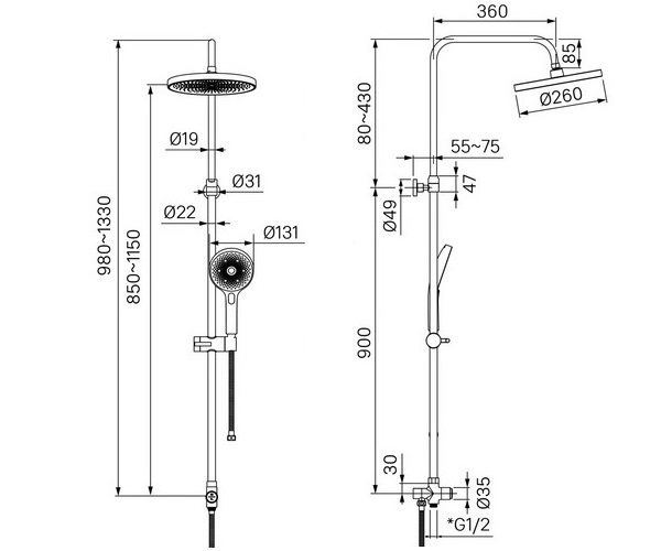душевая система IDDIS SPAHOME