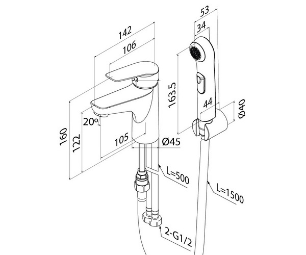 смеситель для раковины IDDIS TORR