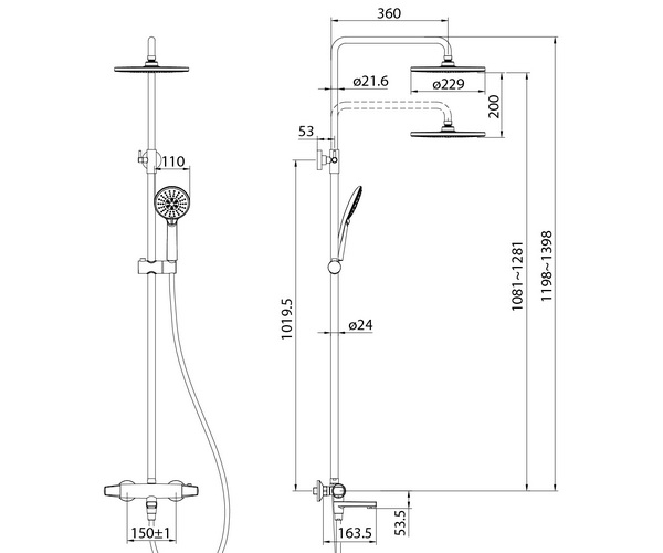 душевая система IDDIS TORR