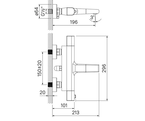 смеситель для ванны IDDIS UNITERM