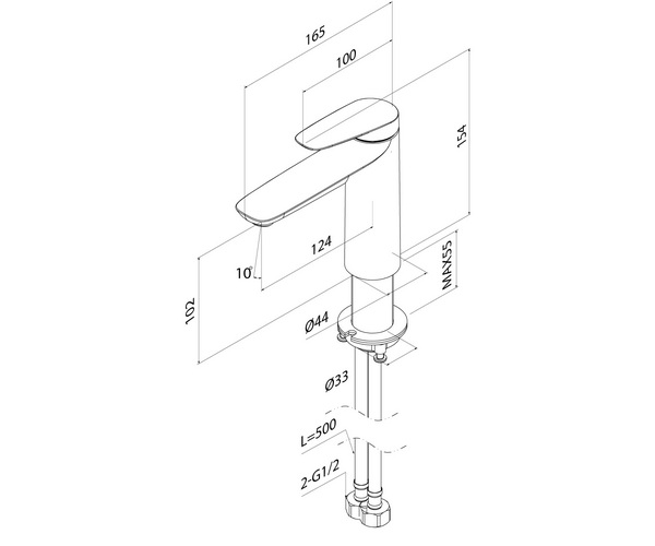 смеситель для раковины IDDIS ZODIAC