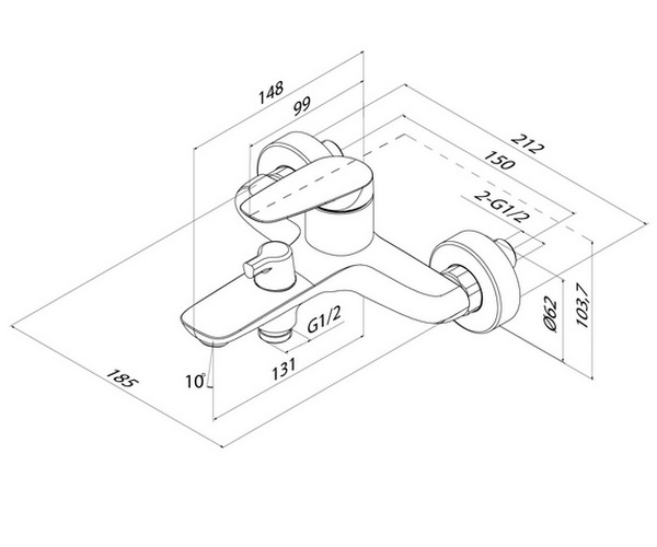смеситель для ванны IDDIS ZODIAC