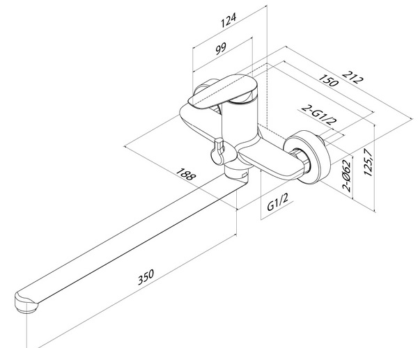 смеситель для ванны IDDIS ZODIAC