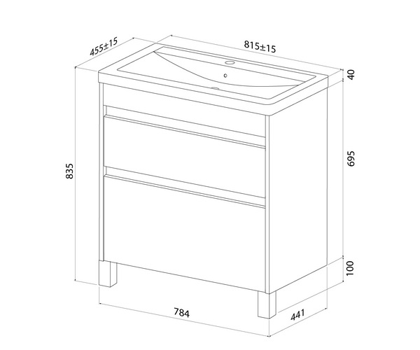 тумба с раковиной IDDIS ZODIAC 80
