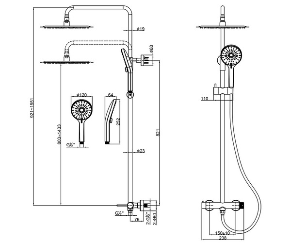 душевая система LEMARK BELUGA