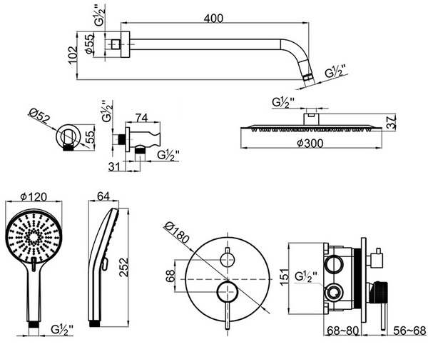 душевая система LEMARK BELUGA