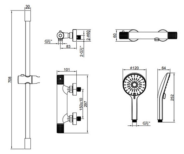 смеситель для душа LEMARK BELUGA Т