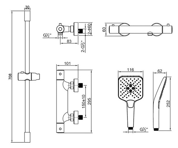 смеситель для душа LEMARK VALDAY