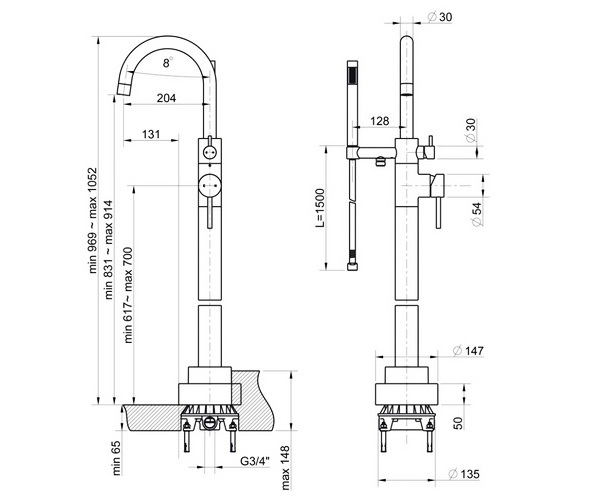 смеситель для ванны PAINI COX