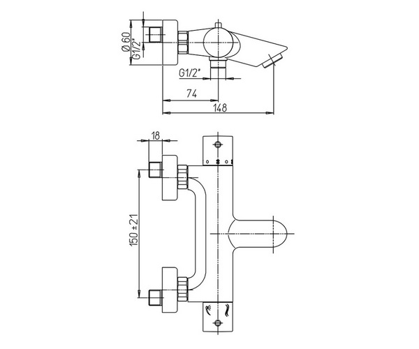 смеситель для ванны PAINI COX