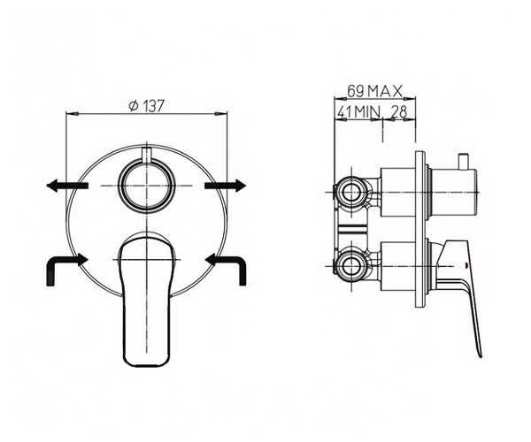 смеситель для душа PAINI VIVA STYLE