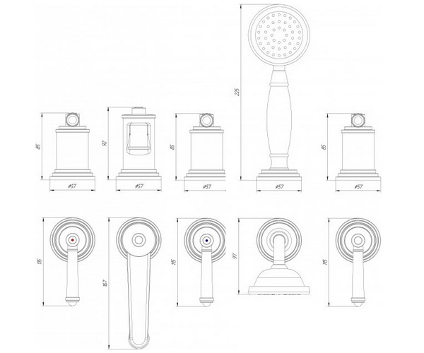 смеситель для ванны RADOMIR ИМПЕРИАЛ