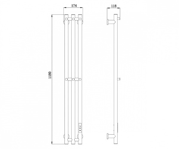 полотенцесушитель RAGLO R350.16 174х1180