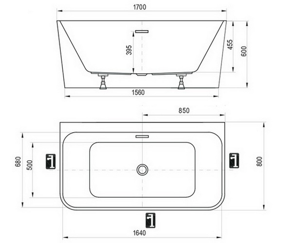 ванна акриловая RAVAK FREEDOM 170x80