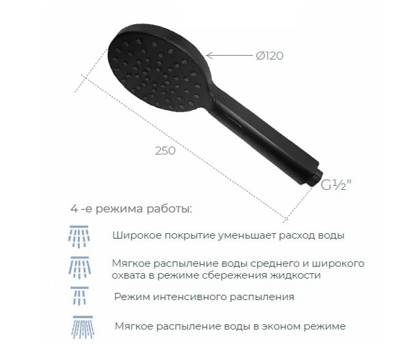 душевая лейка REMER 318MPNOX