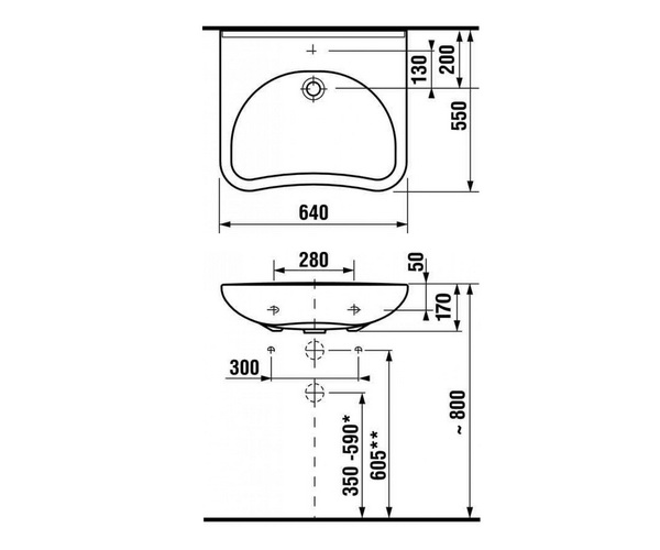 раковина ROCA ACCESS 64