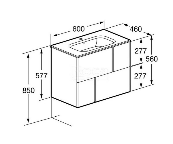 тумба с раковиной ROCA LUNA 60