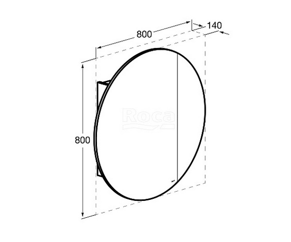 зеркало-шкаф ROCA LUNA 80