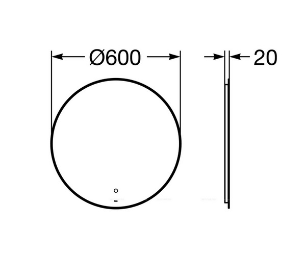 зеркало ROCA LUNA 60