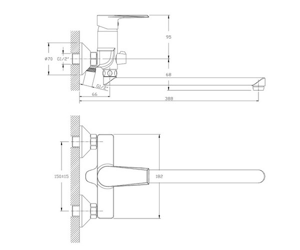 смеситель для ванны ROSSINKA RS28-33