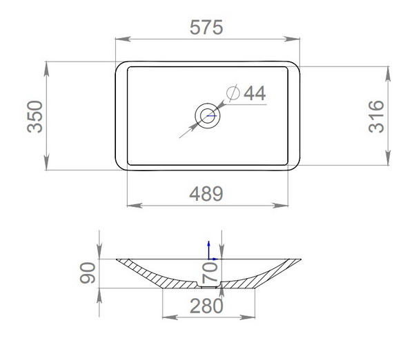 раковина SALINI CALLISTA 03 57