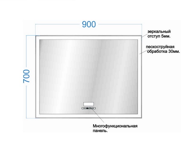 зеркало SANCOS CITY 90 с часами