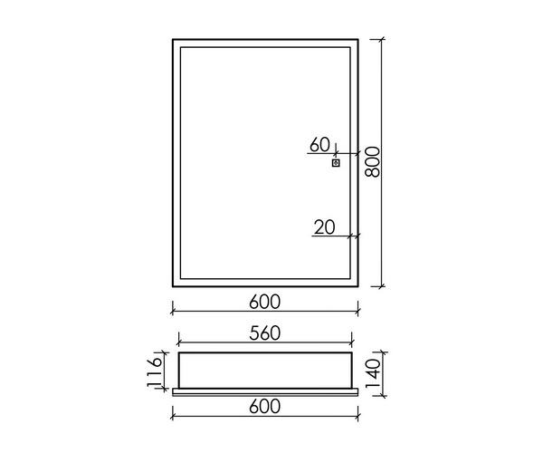 зеркало-шкаф SANCOS CUBE 60
