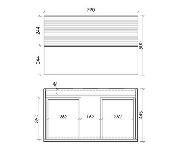 тумба с раковиной SANCOS DELTA 80