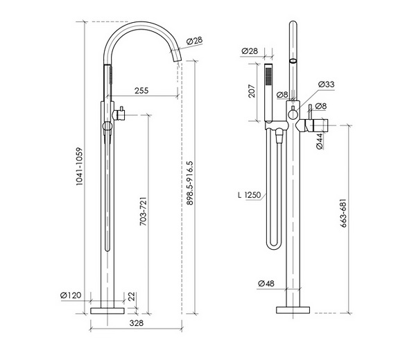 смеситель для ванны SANCOS ETNA