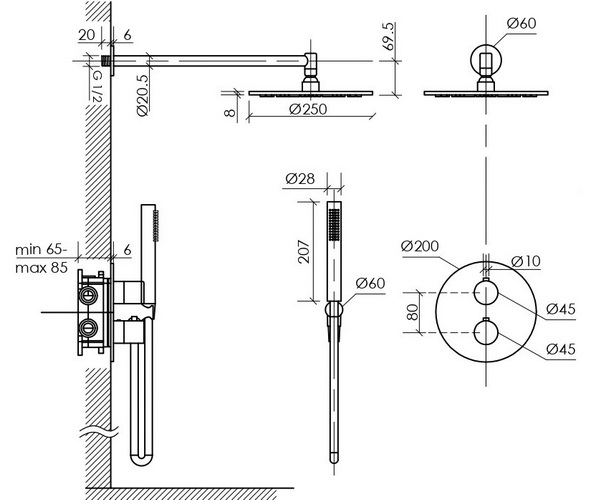 душевая система SANCOS ETNA