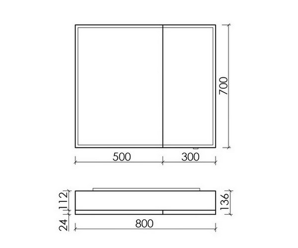 зеркало-шкаф SANCOS EVOKE 80