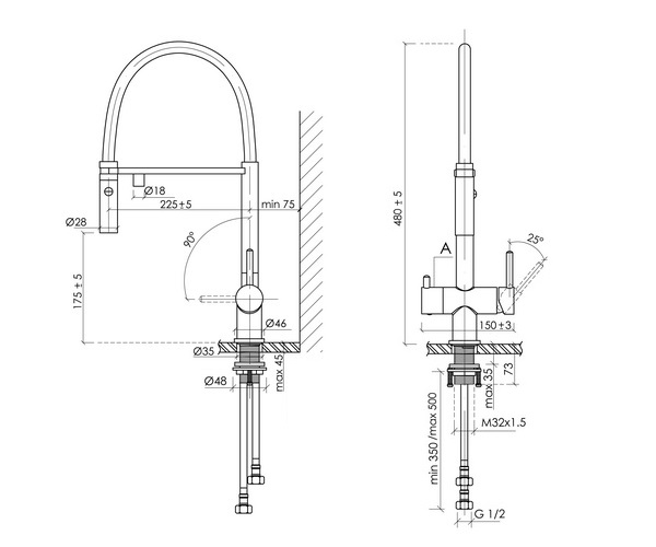 смеситель для кухни SANCOS IMOLA с каналом для питьевой воды