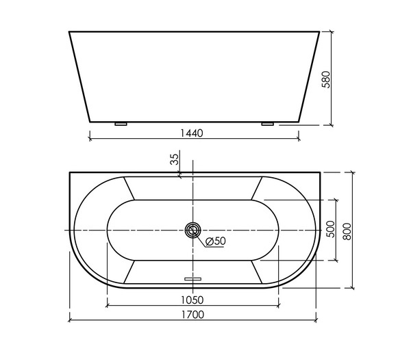 ванна акриловая SANCOS LABO 170х80