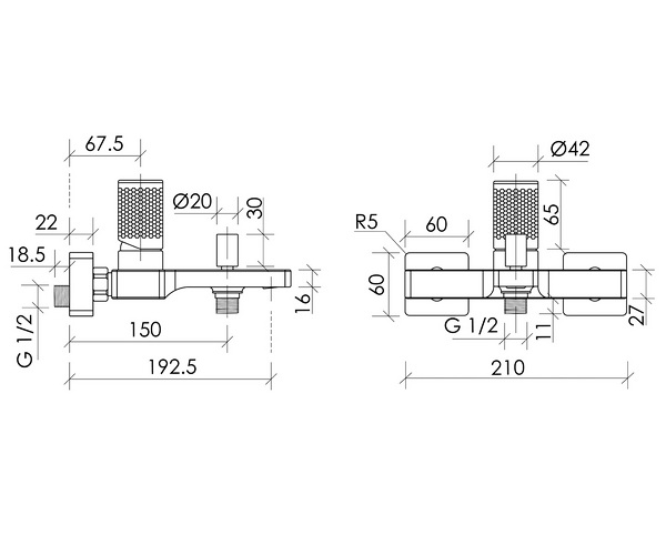 смеситель для ванны SANCOS NEXUS