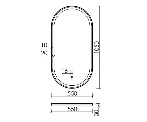 зеркало SANCOS OVAL 55