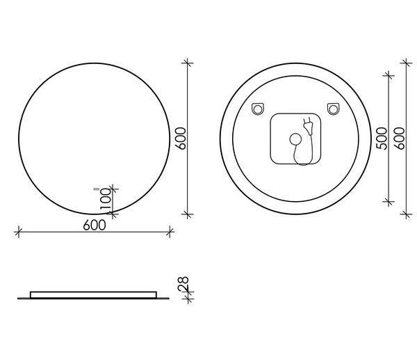 зеркало SANCOS SFERA 60