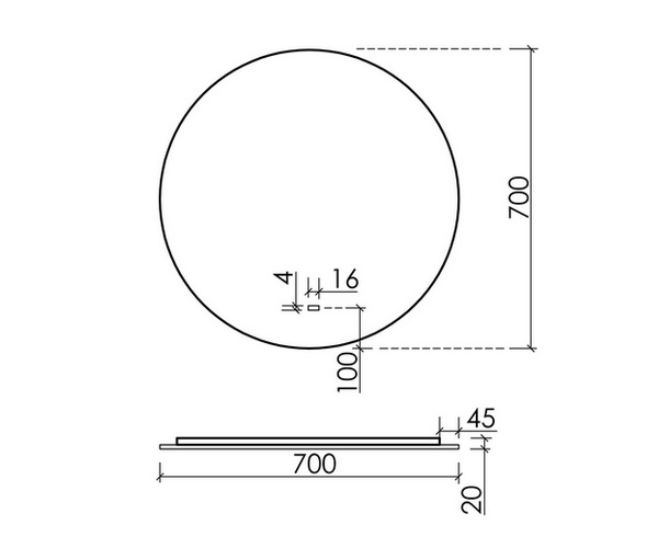 зеркало SANCOS SFERA 70
