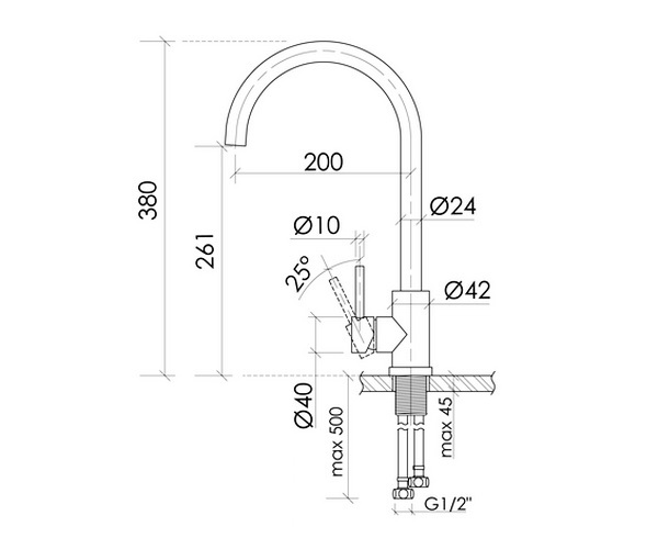 смеситель для кухни SANCOS STAINLESS