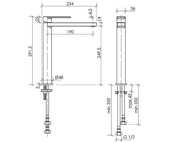 смеситель для раковины SANCOS STUDIO